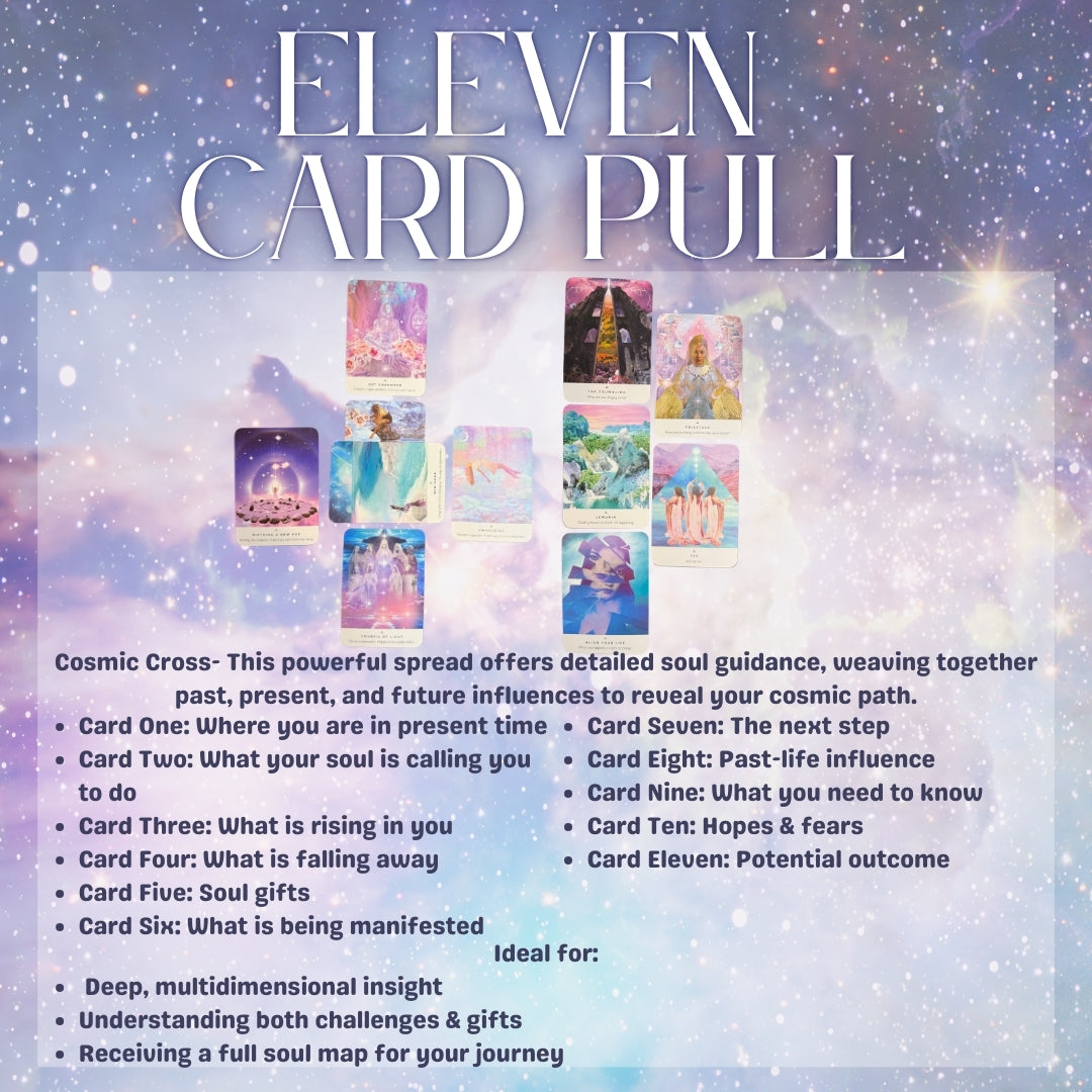 Eleven Card Oracle Reading | Cosmic Cross Spread | Intuitive Spiritual Guidance for Deep Soul Map & Life Path