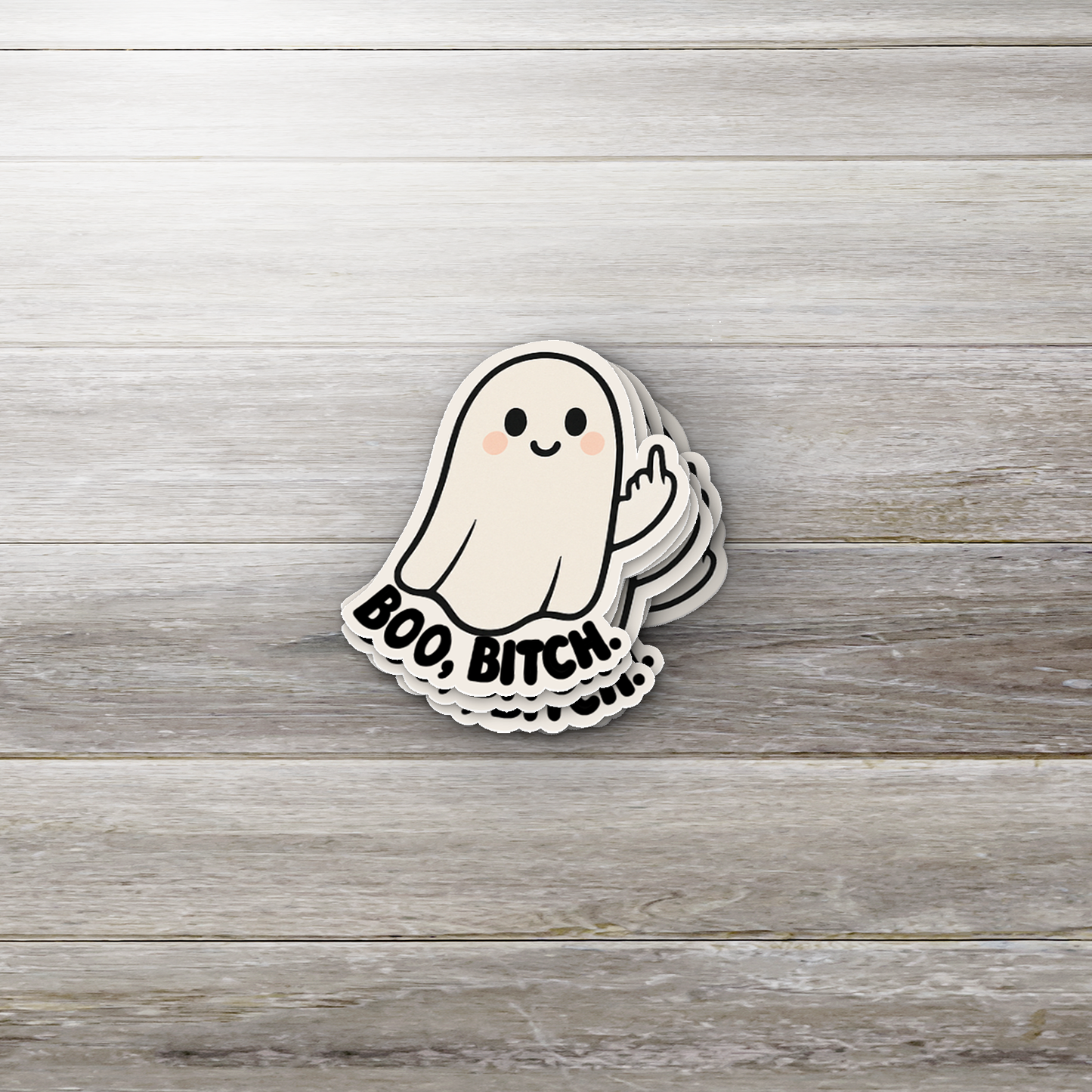 Boo Bitch Ghost Sticker | Funny Halloween Vinyl Waterproof Sticker | Spooky Cute Witchy Gift for Fall & Friends