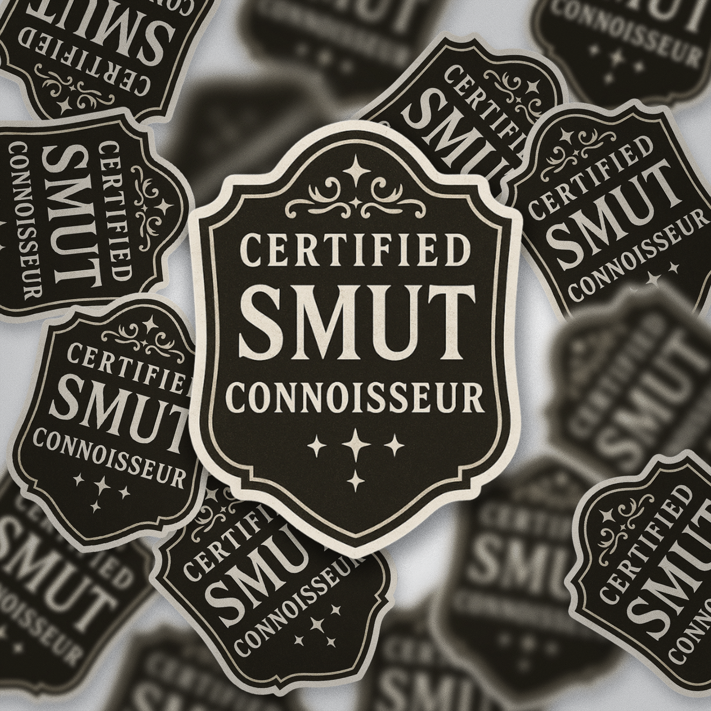 Certified Smut Connoisseur Sticker | Spicy Bookish Vinyl | Glossy Finish