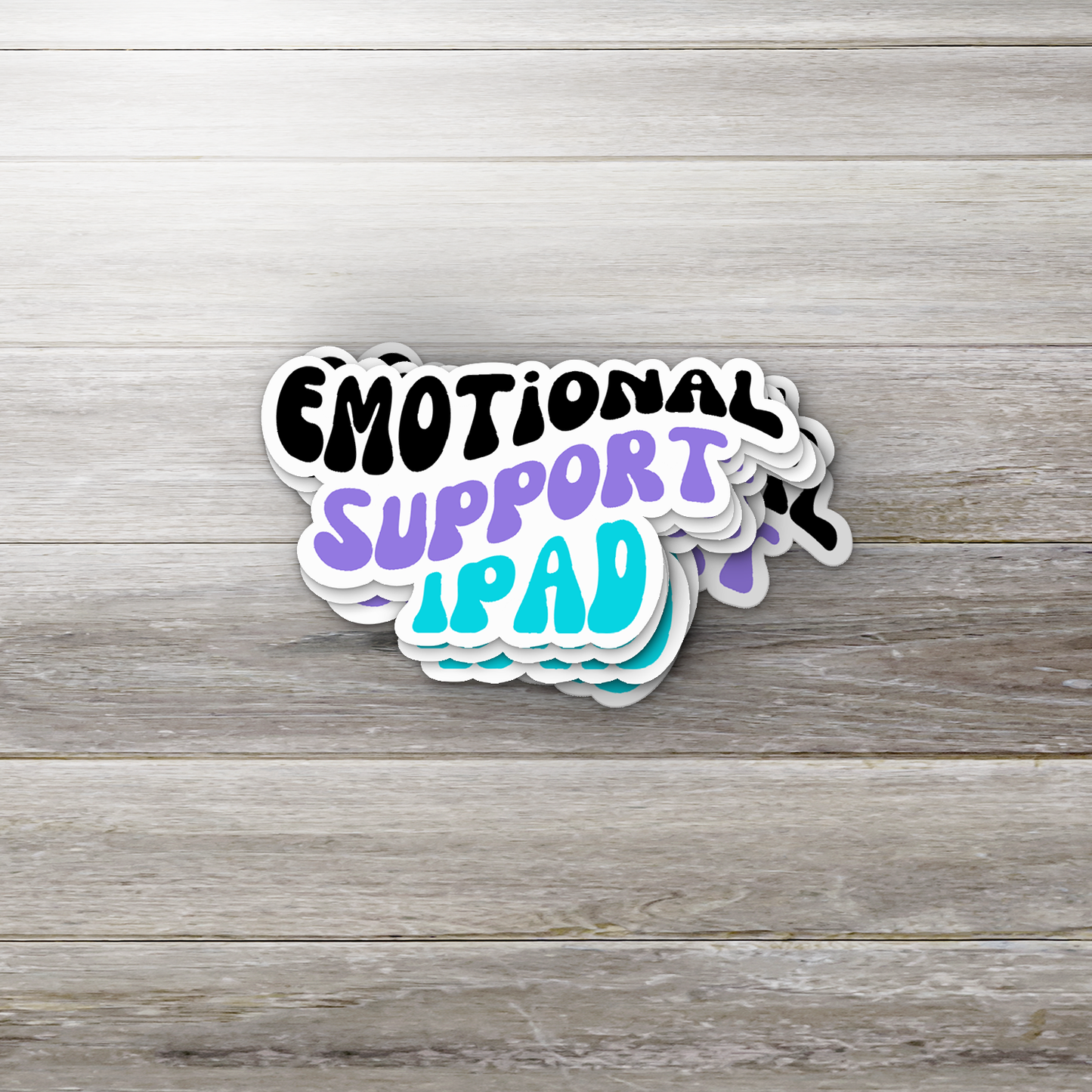 Emotional Support iPad Sticker β Funny Tech Decal, Custom Colors, Aesthetic Vinyl Sticker