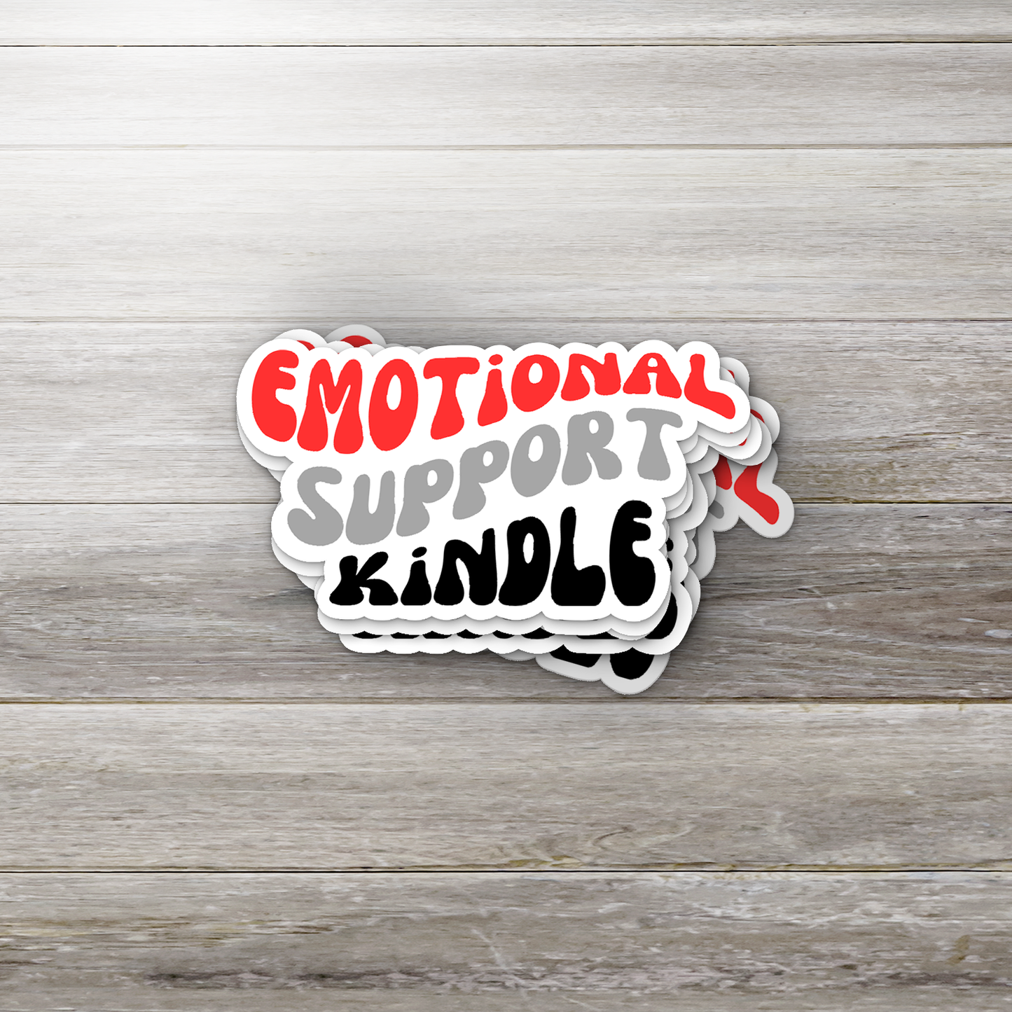 Emotional Support Kindle Sticker – Cute Bookish Vinyl Sticker for Book Lovers | Glossy Book Sticker for Kindle, Laptop, Water Bottle | Custom Reading Sticker