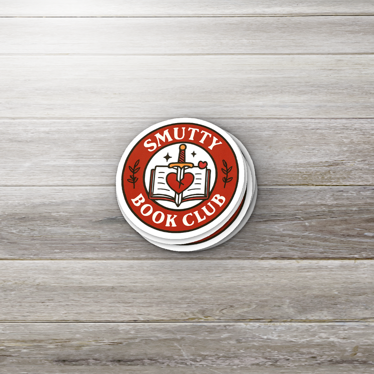 Smutty Book Club Sticker | Spicy Romance Reader Vinyl Sticker | Funny Bookish Gift