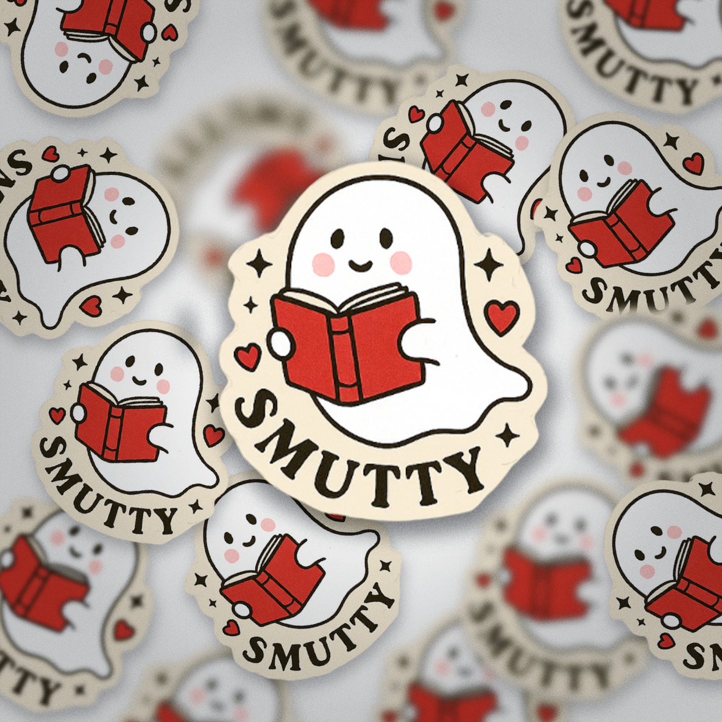 Smutty Ghost Bookish Sticker | Cute Halloween Romance Reader Vinyl