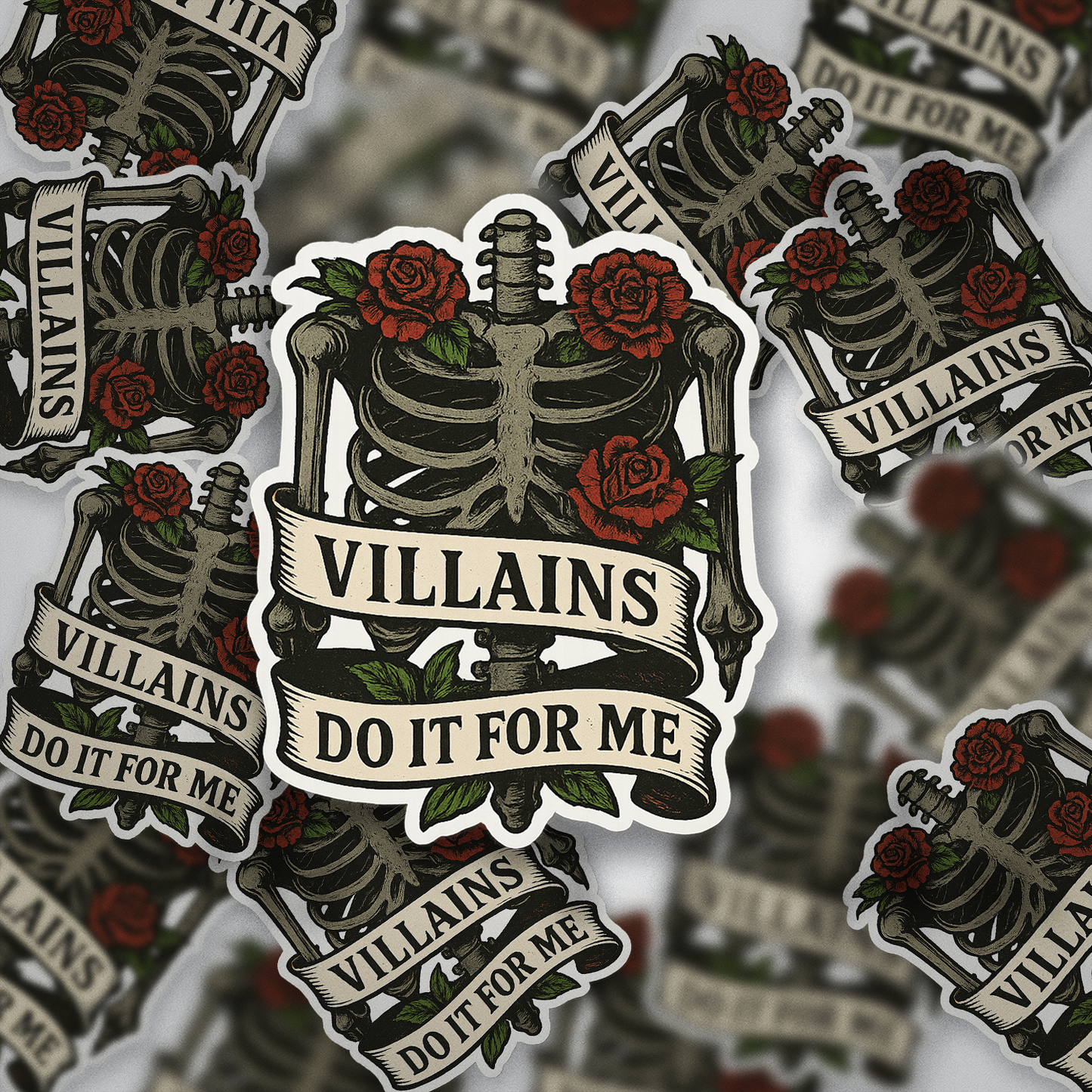 Villains Do It For Me | Gothic Bookish Sticker | Glossy Vinyl