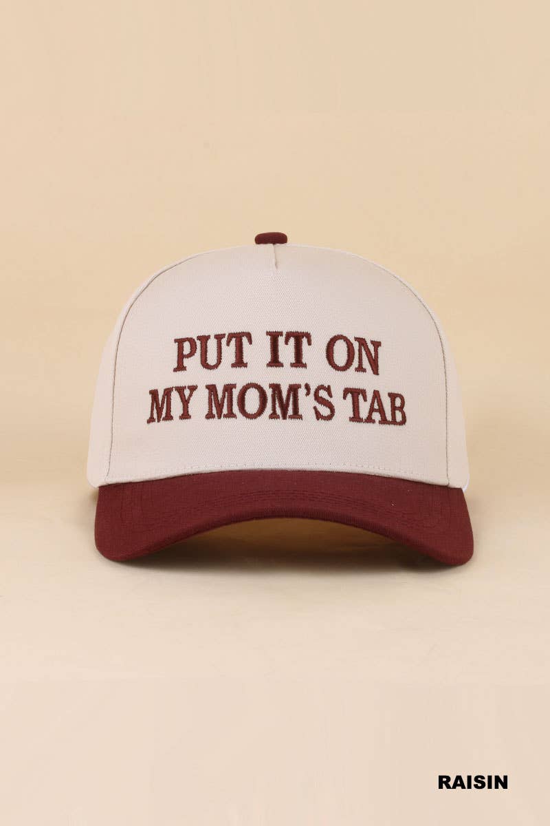 “Put It On My Husband’s Tab” Hat • Funny Trucker Hat • Sassy Wife Hat • Girls Night Hat • Relatable Humor Cap
