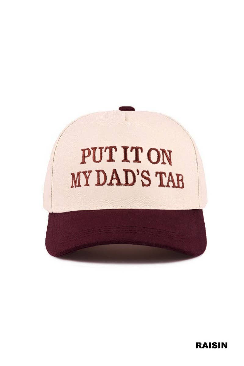 “Put It On My Husband’s Tab” Hat • Funny Trucker Hat • Sassy Wife Hat • Girls Night Hat • Relatable Humor Cap