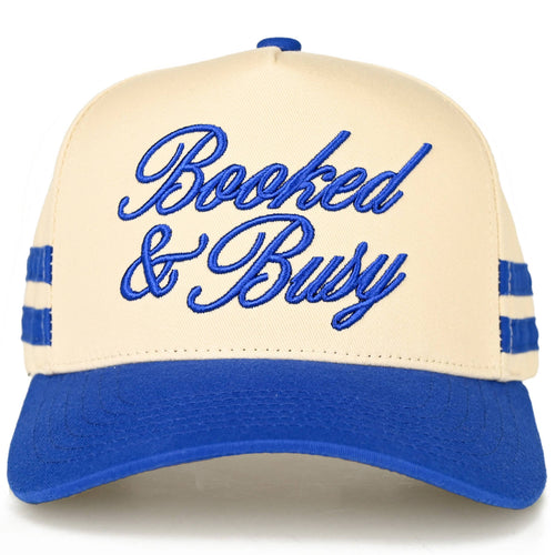 Booked & Busy Trucker Hat • Book Lover Hat • Bookish Baseball Cap • Reading Hat • Booktok Hat • Adjustable Snapback Cap