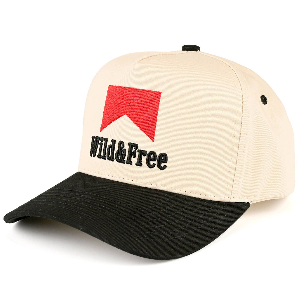 “Wild & Free” Embroidered Hat • Aesthetic Trucker Hat • Minimalist Neutral Cap • Nature Inspired Hat