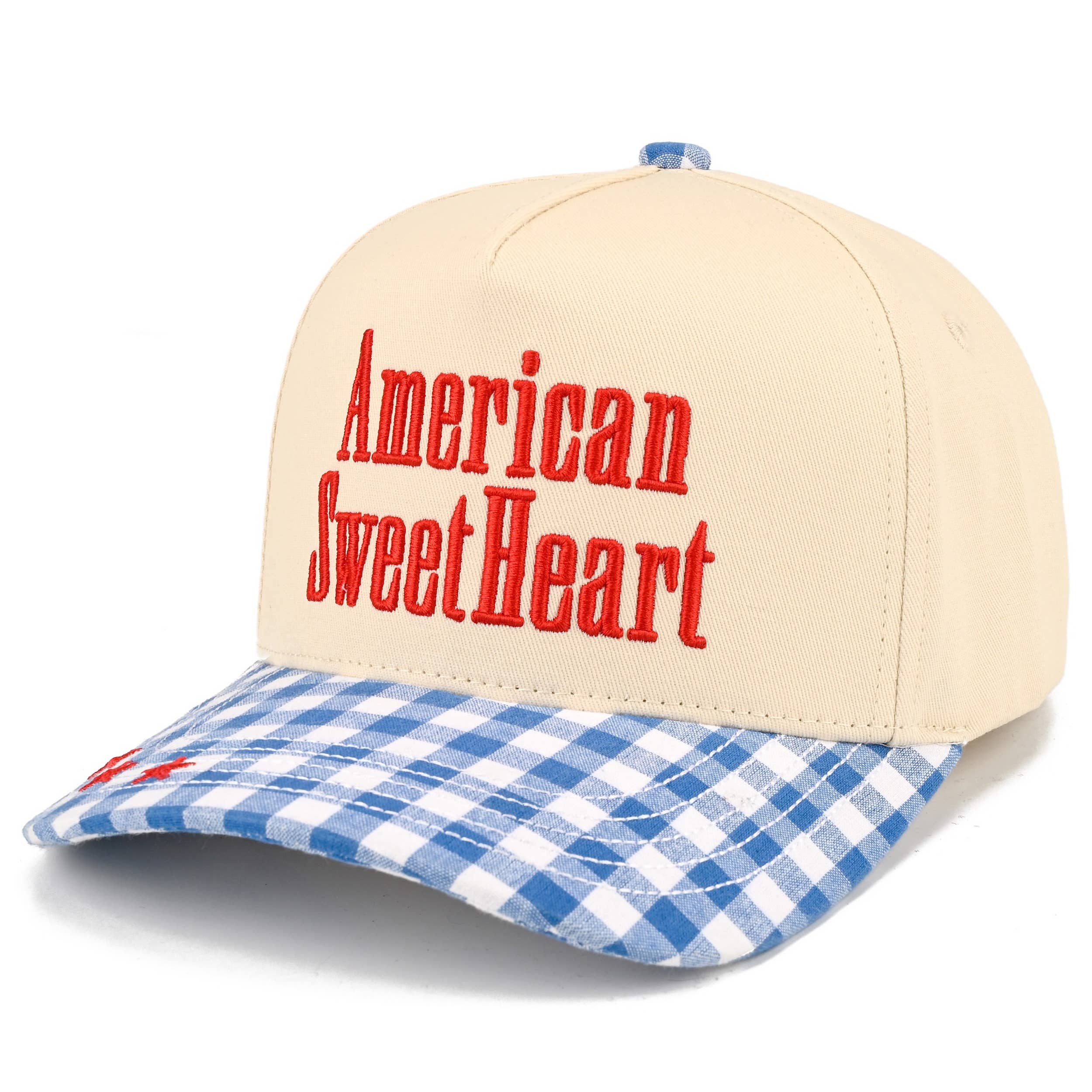 American Sweetheart Trucker Hat • Patriotic Baseball Cap • USA Fourth of July Hat • Country Concert Hat • Western Cowgirl Snapback