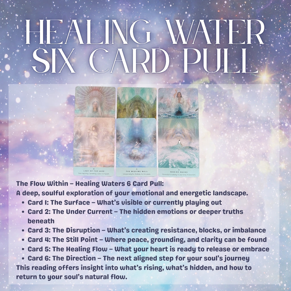 Healing Waters Oracle 6-Card Reading – The Flow Within Spread • Emotional Healing, Energy Check-In & Intuitive Soul Guidance (Digital)