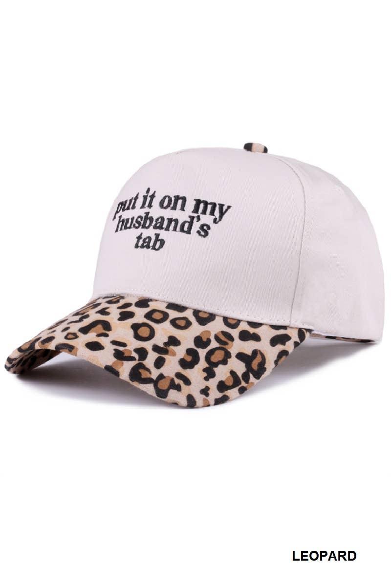 “Put It On My Husband’s Tab” Hat • Funny Trucker Hat • Sassy Wife Hat • Girls Night Hat • Relatable Humor Cap