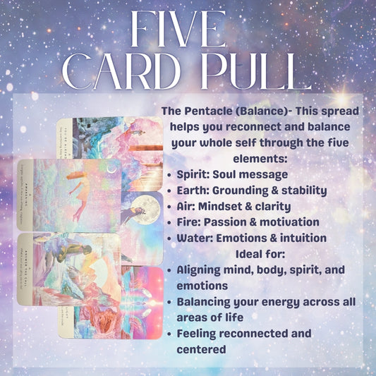 Five Card Oracle Reading | Pentacle Balance Spread | Intuitive Spiritual Guidance for Alignment & Centering