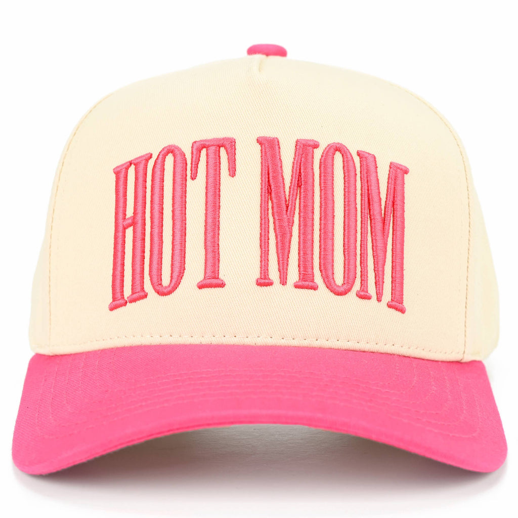 Embroidered “Hot Mom” Hat • Trendy Mom Hat • Funny Mom Gift • Cute Aesthetic Trucker Cap