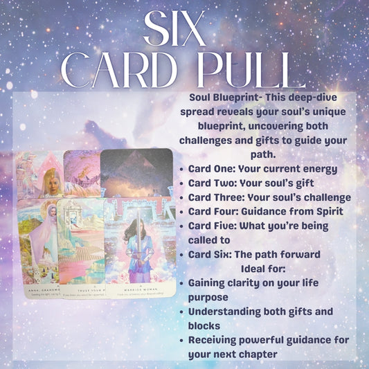 Six Card Oracle Reading | Soul Blueprint Spread | Intuitive Spiritual Guidance for Life Path & Soul Purpose