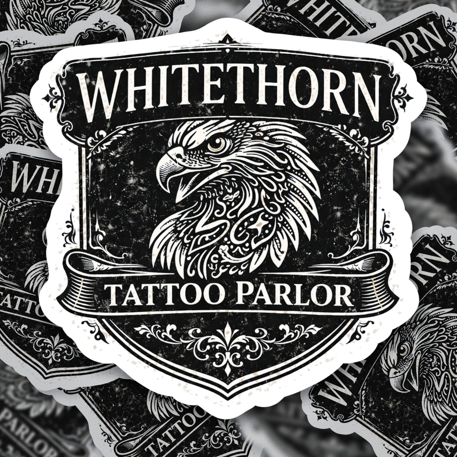 Whitethorn Tattoo Parlor Sticker | Fantasy Book Inspired Sticker | Bookish Tattoo Aesthetic Decal | Dark Academia Sticker | Reader Gift