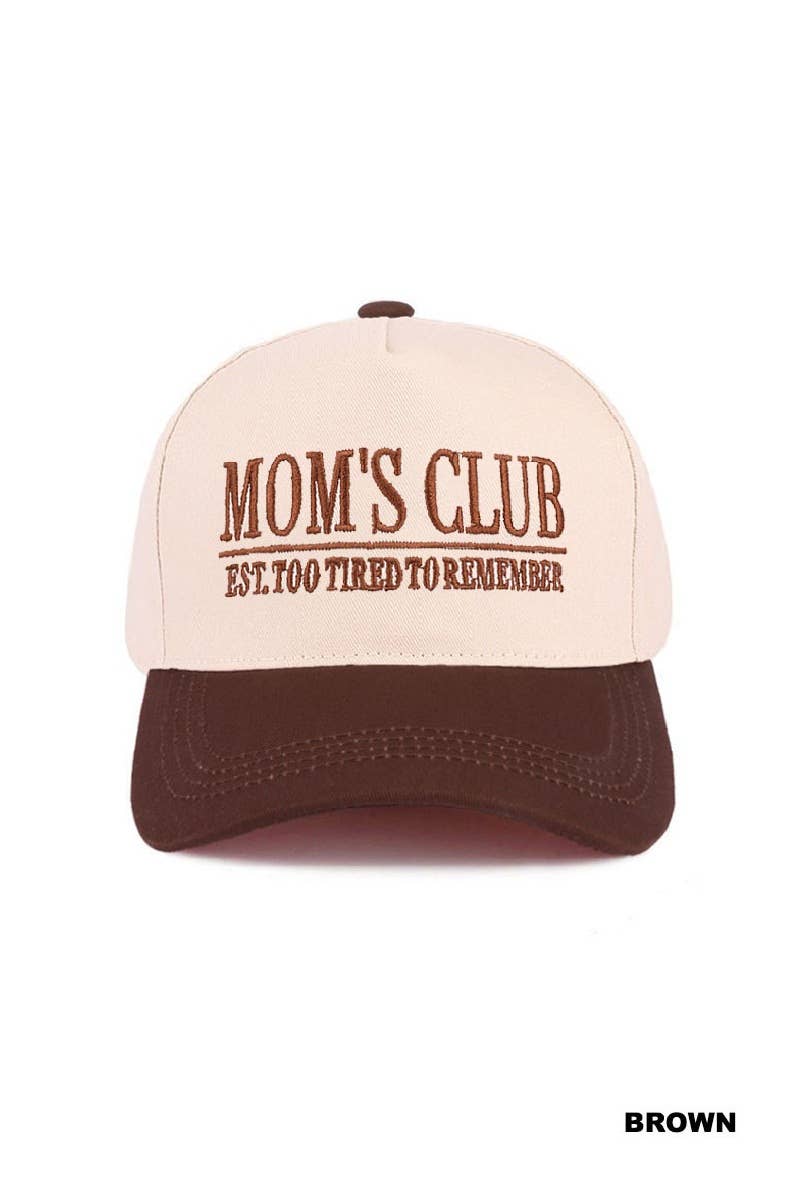 Mom’s Club Hat • Tired Mom Hat • Funny Mom Trucker Hat • Relatable Mom Life Hat • Gift for Moms