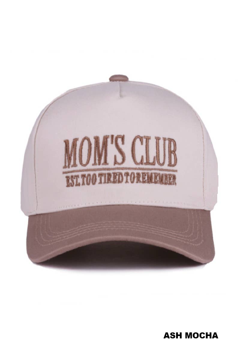 Mom’s Club Hat • Tired Mom Hat • Funny Mom Trucker Hat • Relatable Mom Life Hat • Gift for Moms