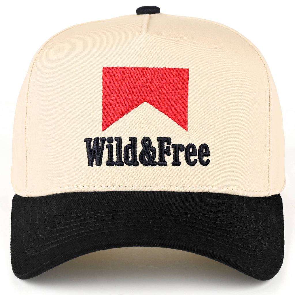 “Wild & Free” Embroidered Hat • Aesthetic Trucker Hat • Minimalist Neutral Cap • Nature Inspired Hat