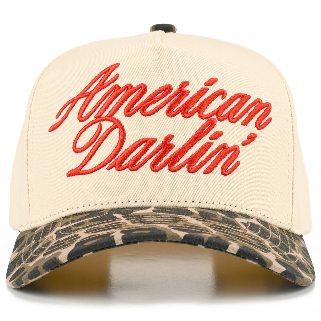 American Darlin’ Trucker Hat • Patriotic Cowgirl Hat • Fourth of July Baseball Cap • Western Americana Hat • Adjustable Snapback