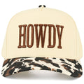 Embroidered “Howdy” Hat • Western Cow Print Trucker Hat • Country Style Two-Tone Cap