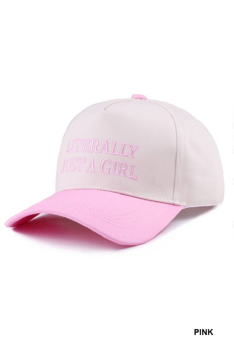 Literally Just a Girl Hat • Trendy Trucker Hat • Funny Girl Hat • Soft Girl Aesthetic Hat • Cute Casual Hat
