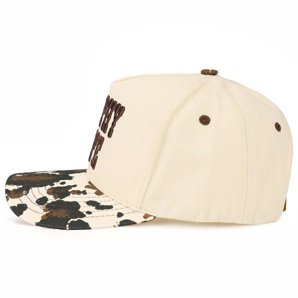 “Trophy Wife” Embroidered Hat • Cow Print Trucker Hat • Western Aesthetic Cap • Funny Statement Hat