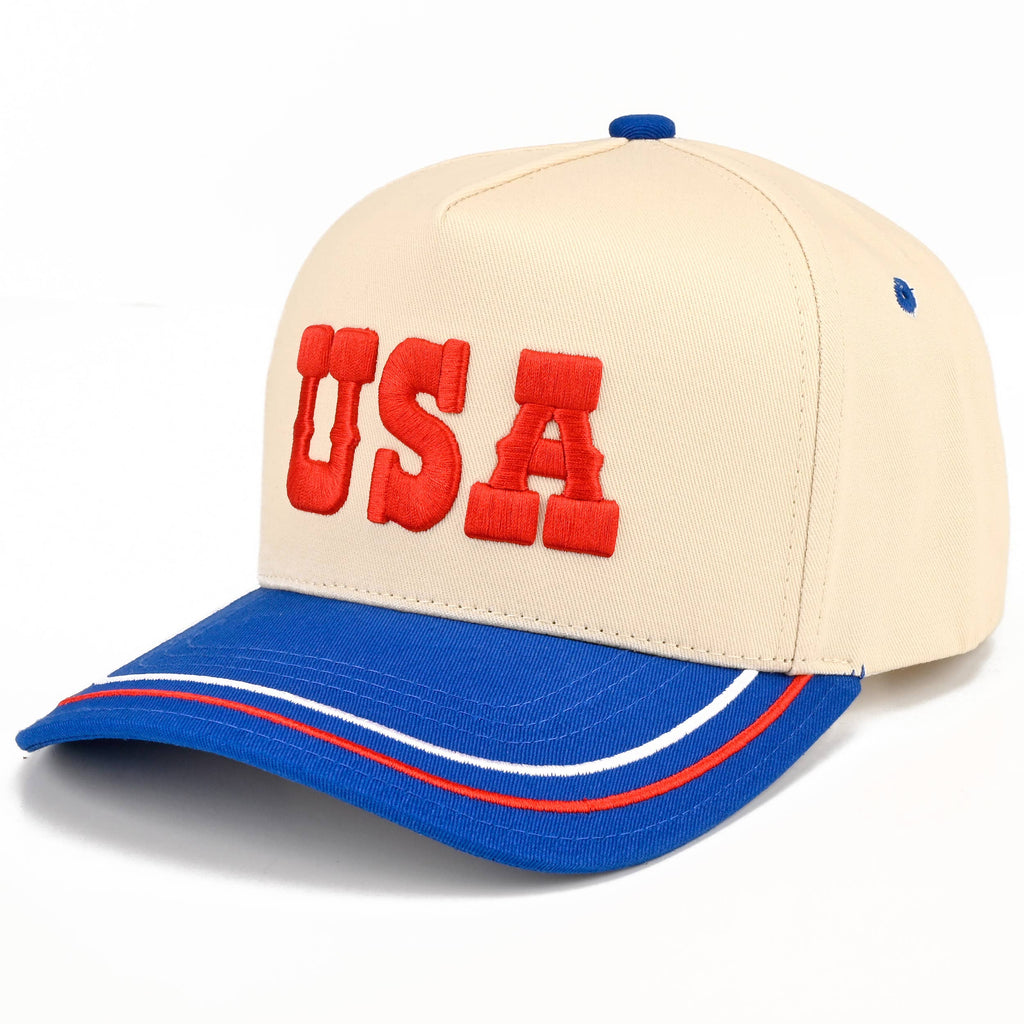 USA Trucker Hat • Patriotic Baseball Cap • Fourth of July Hat • Americana Snapback Hat • Red White Blue Western Hat