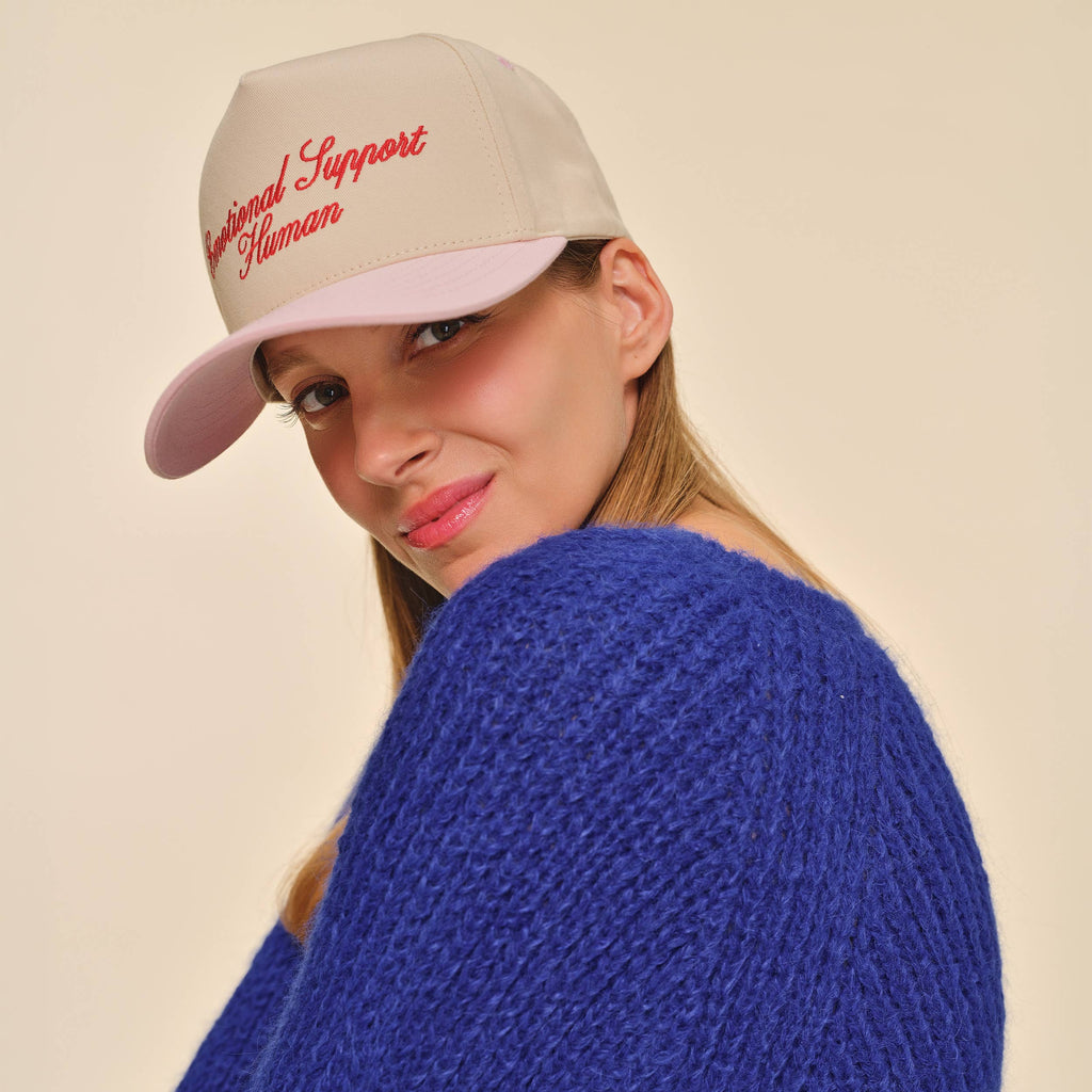 Embroidered “Emotional Support Human” Hat • Funny Relatable Hat • Cute Aesthetic Trucker Cap • Gift for Her