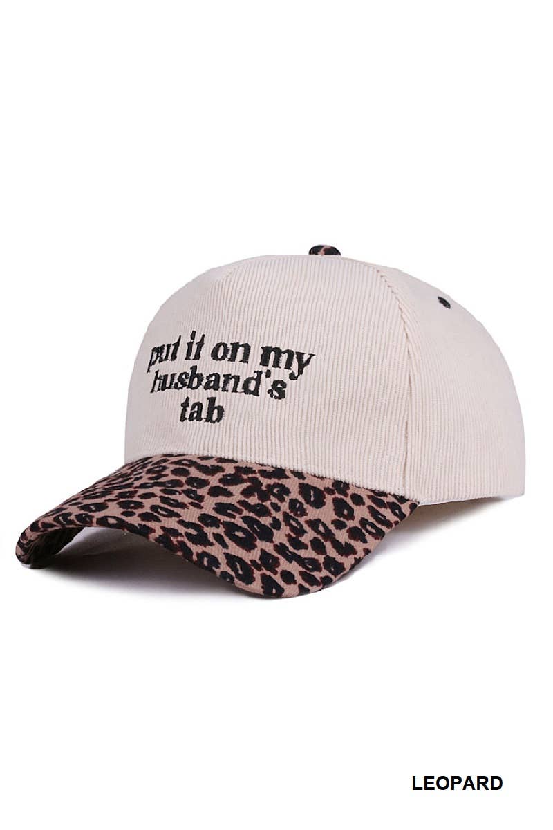 Put It On My Husband’s Tab Trucker Hat • Funny Cowgirl Hat • Western Baseball Cap • Country Concert Hat • Adjustable Snapback Hat