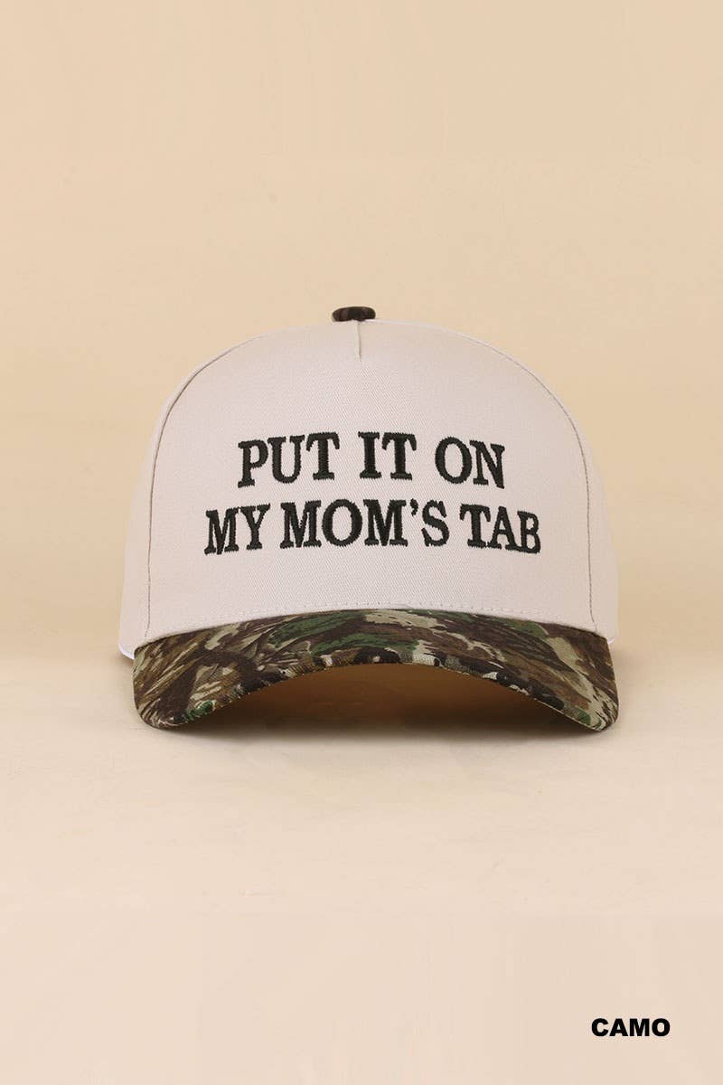 “Put It On My Husband’s Tab” Hat • Funny Trucker Hat • Sassy Wife Hat • Girls Night Hat • Relatable Humor Cap