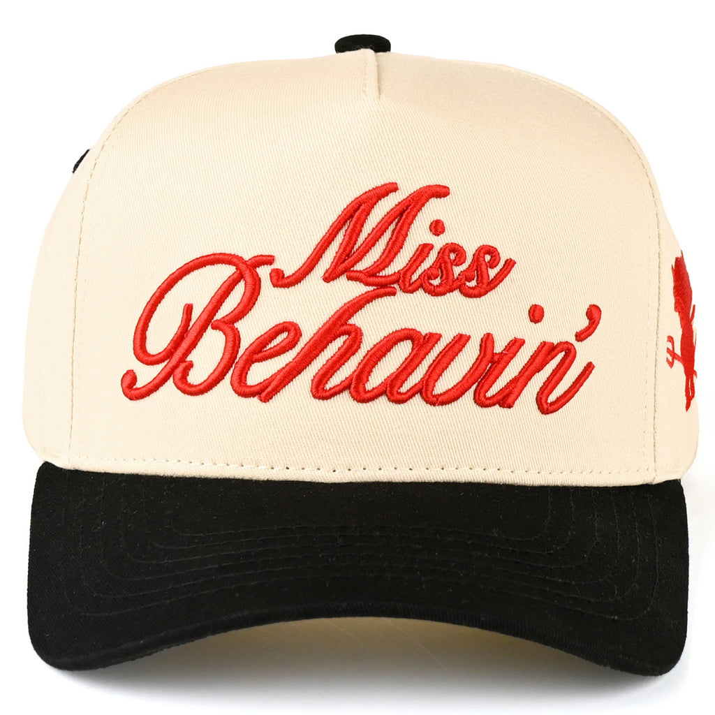 Embroidered “Miss Behavin’” Hat • Sassy Statement Hat • Funny Western Vibe Cap • Cute Trucker Hat