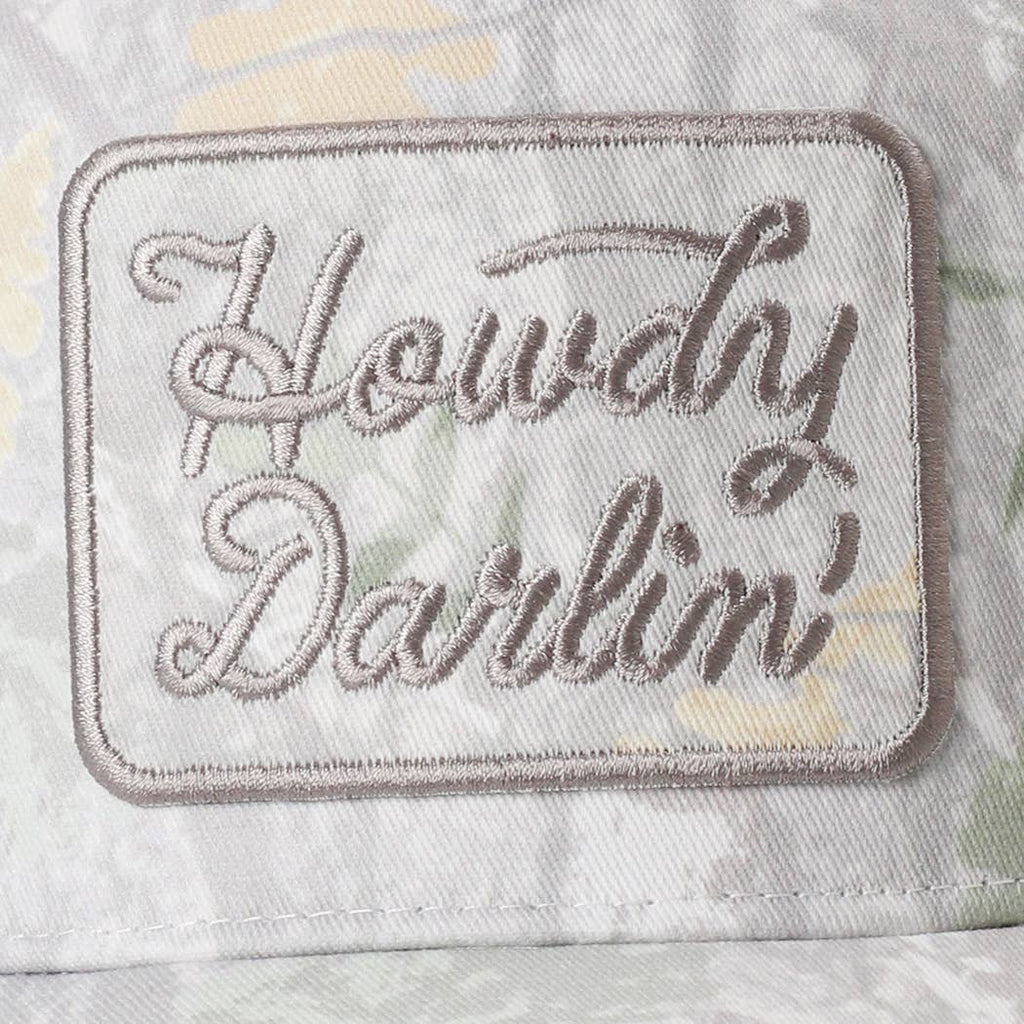 Howdy Darlin' Camo Trucker Hat • Western Patch Hat • Southern Cowgirl Baseball Cap • Country Concert Hat