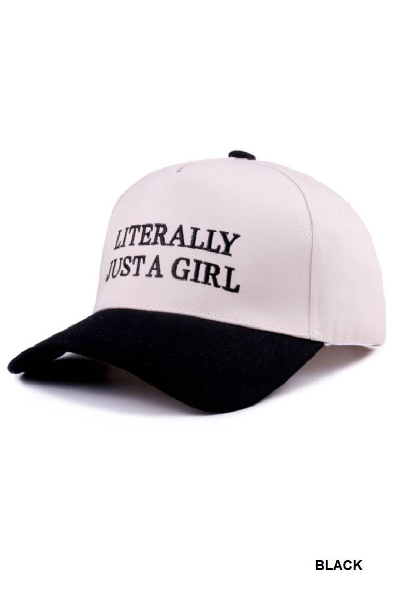 Literally Just a Girl Hat • Trendy Trucker Hat • Funny Girl Hat • Soft Girl Aesthetic Hat • Cute Casual Hat