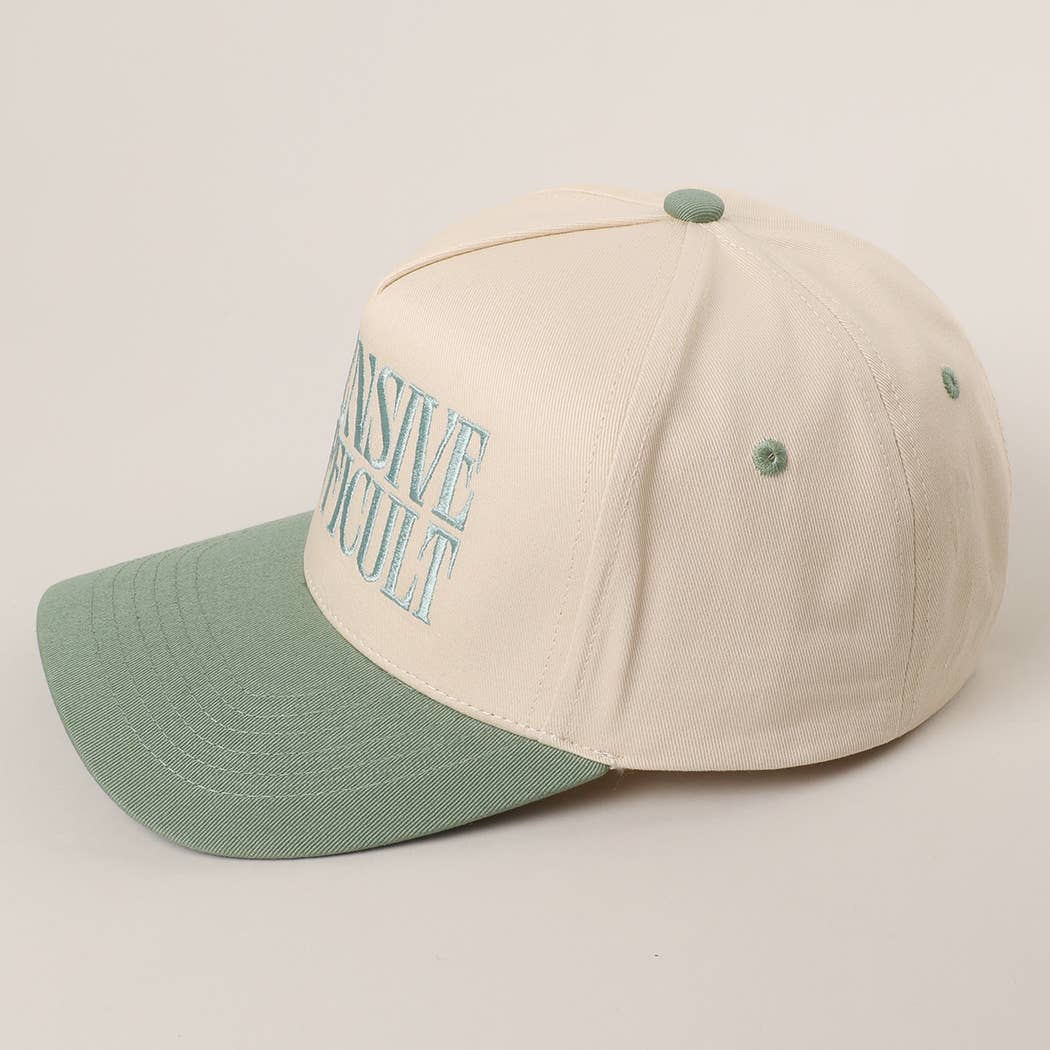 Embroidered “Expensive & Difficult” Hat • Funny Statement Trucker Hat • Trendy Two-Tone Cap