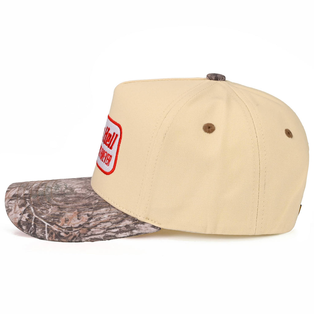 Embroidered “Raising Hell Since Forever” Hat • Western Trucker Hat • Vintage Style Two-Tone Cap