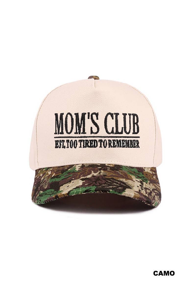 Mom’s Club Hat • Tired Mom Hat • Funny Mom Trucker Hat • Relatable Mom Life Hat • Gift for Moms