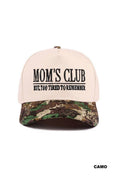 Mom’s Club Hat • Tired Mom Hat • Funny Mom Trucker Hat • Relatable Mom Life Hat • Gift for Moms