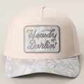 Howdy Darlin' Camo Trucker Hat • Western Patch Hat • Southern Cowgirl Baseball Cap • Country Concert Hat