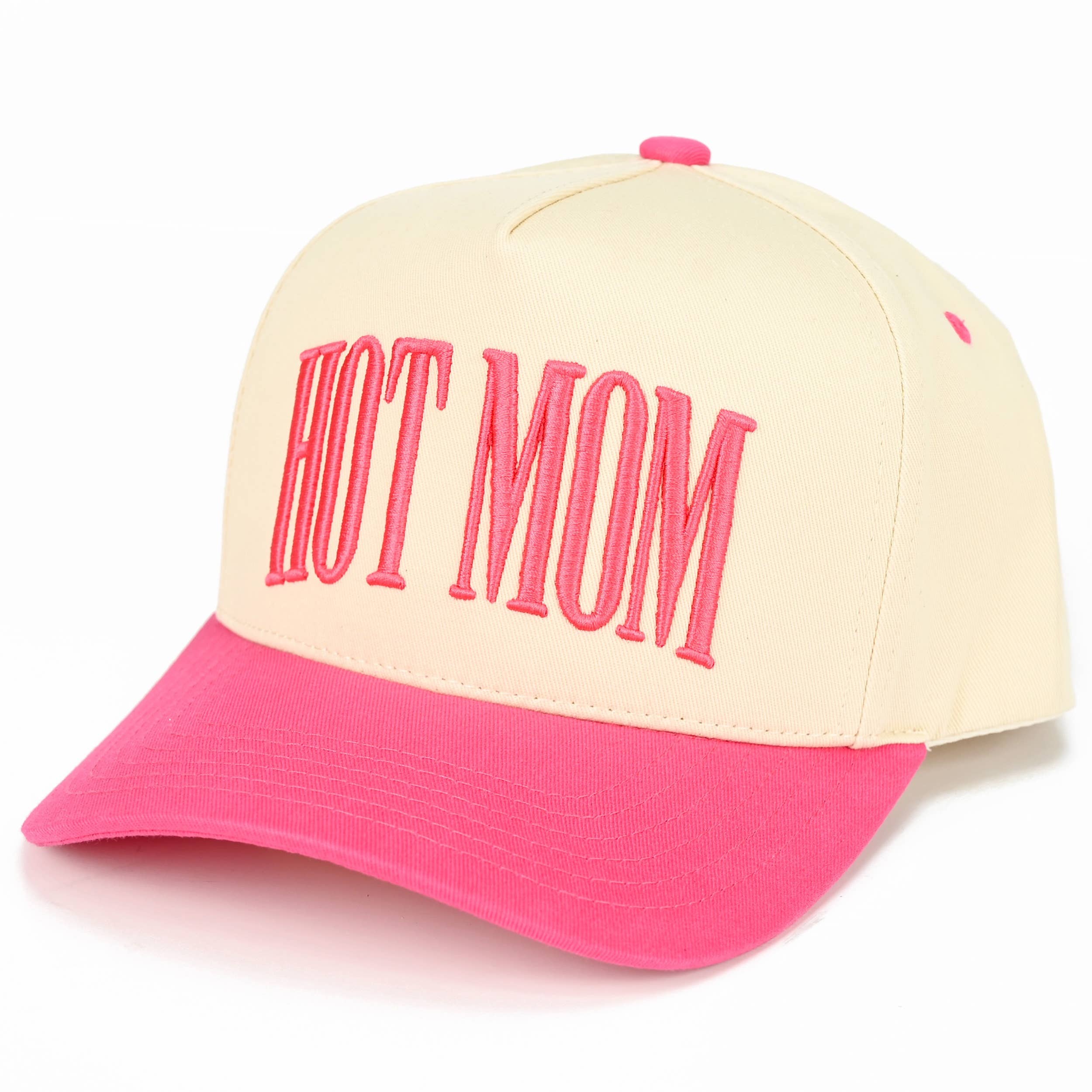 Embroidered “Hot Mom” Hat • Trendy Mom Hat • Funny Mom Gift • Cute Aesthetic Trucker Cap