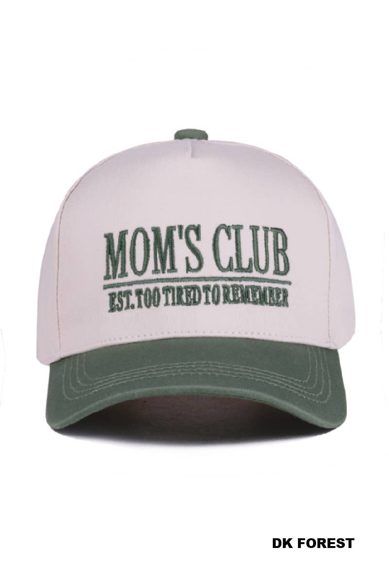 Mom’s Club Hat • Tired Mom Hat • Funny Mom Trucker Hat • Relatable Mom Life Hat • Gift for Moms