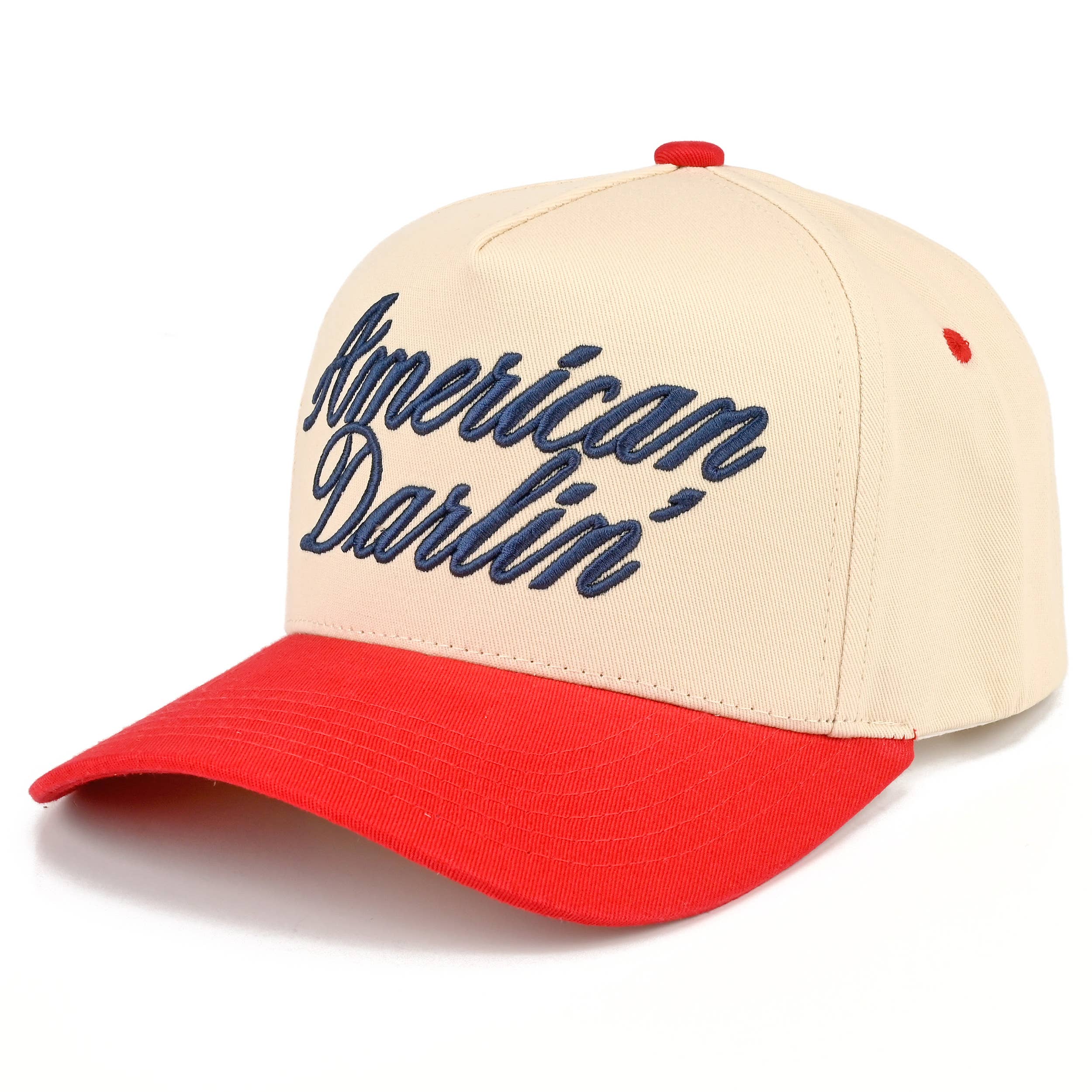 American Darlin’ Trucker Hat • Patriotic Cowgirl Hat • Fourth of July Baseball Cap • Western Americana Hat • Adjustable Snapback