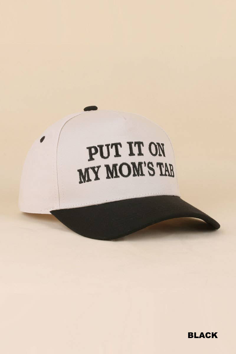 “Put It On My Husband’s Tab” Hat • Funny Trucker Hat • Sassy Wife Hat • Girls Night Hat • Relatable Humor Cap