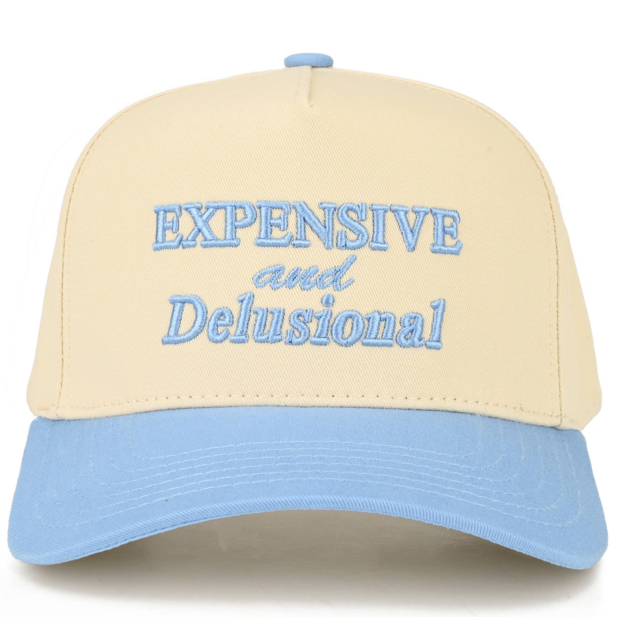 Expensive and Delusional Trucker Hat • Funny Embroidered Baseball Cap • Trendy Women's Hat • Coquette Aesthetic Snapback Hat