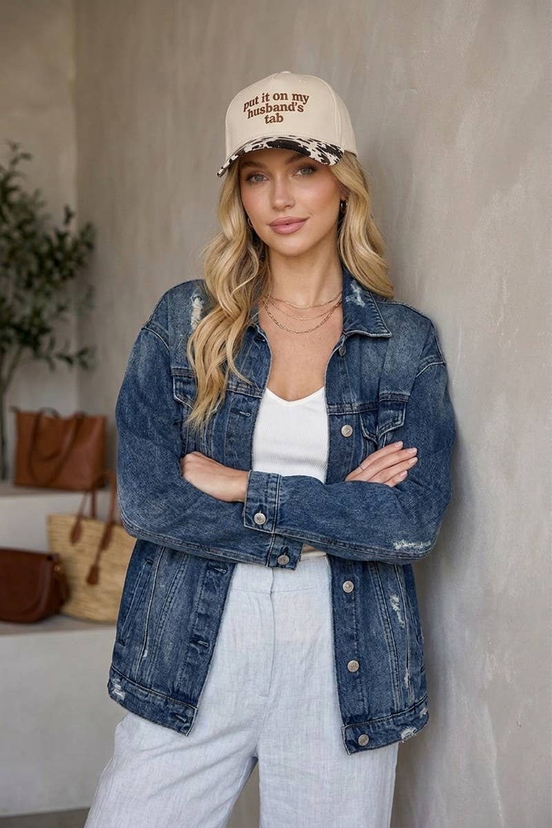 “Put It On My Husband’s Tab” Hat • Funny Trucker Hat • Sassy Wife Hat • Girls Night Hat • Relatable Humor Cap