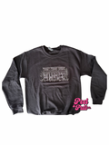 Books Coffee & Antiques Embroidered Black Crewneck Sweatshirt | Cozy Fall Bookish Sweater