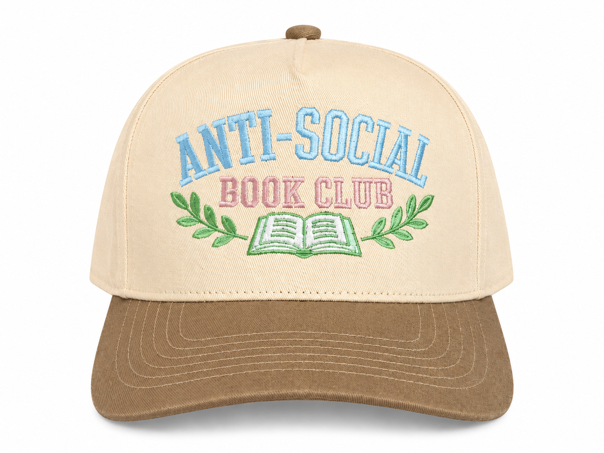 Anti-Social Book Club Embroidered Hat | Bookish Book Lover Hat