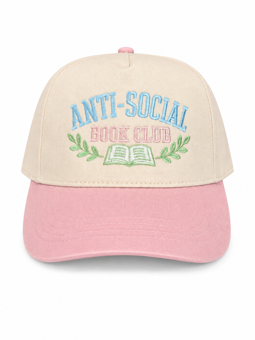 Anti-Social Book Club Embroidered Hat | Bookish Book Lover Hat