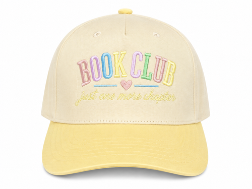 Book Club Just One More Chapter Embroidered Hat | Bookish Reader Hat