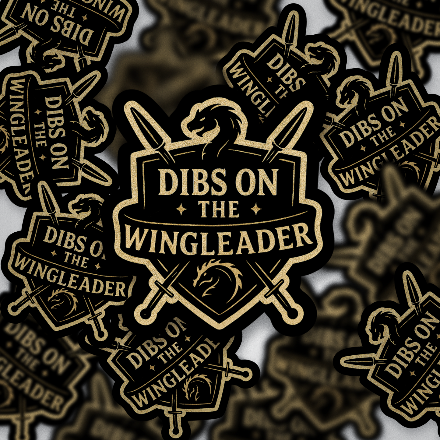 Dibs on the Wingleader Sticker | Fantasy Bookish Vinyl Waterproof Sticker | Fourth Wing Inspired Gift for Romantasy Readers