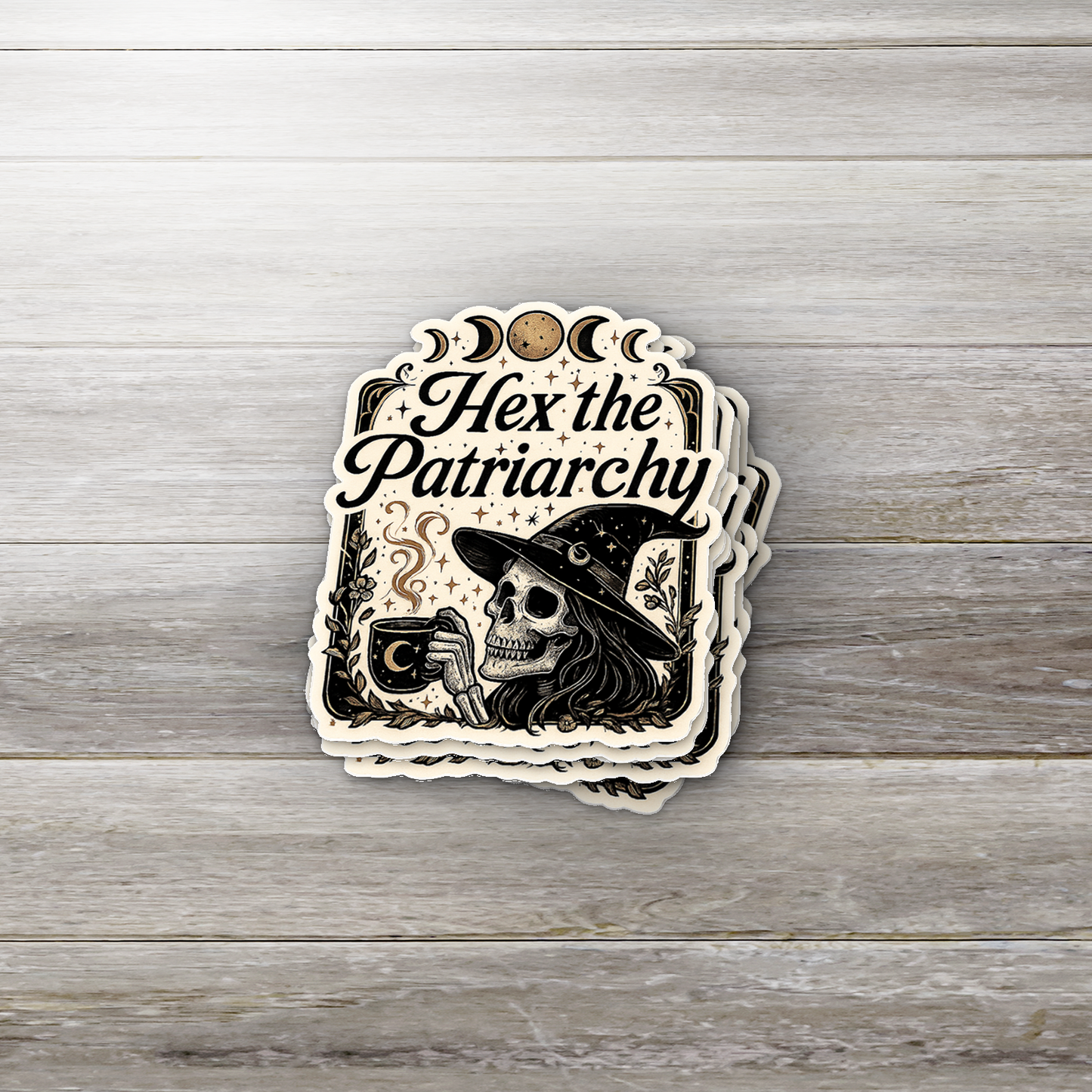Hex the Patriarchy Sticker | Witchy Feminist | Glossy Vinyl